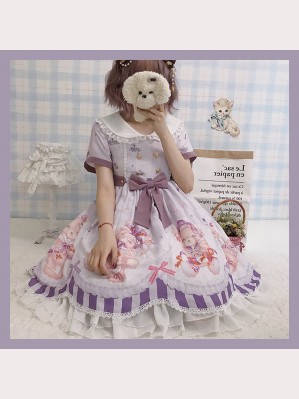 Bear Navy Sweet Lolita dress OP by Souffle Song (SS1047)